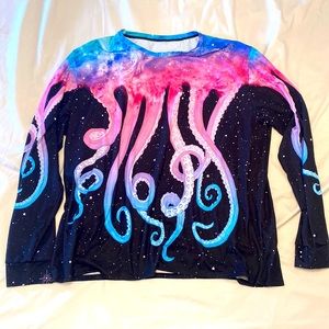 Blackmilk Octopus long sleeve shirt - XXL
